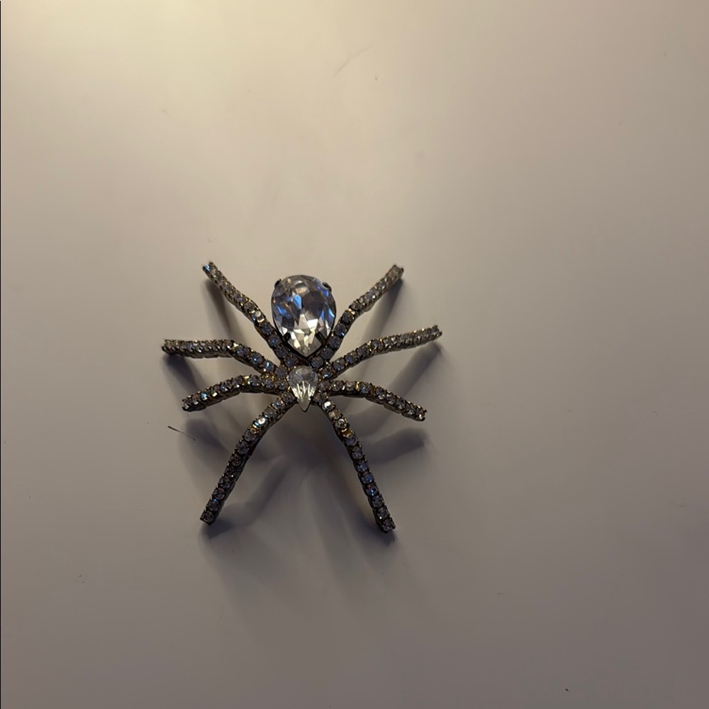 Sparkling Spider Brooch
